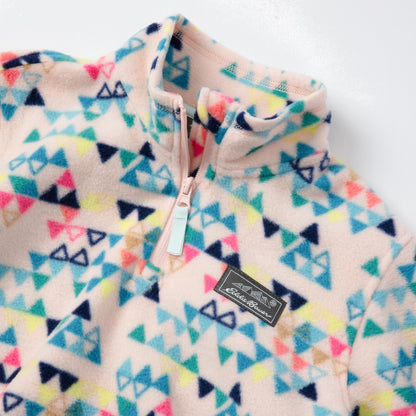 Kids Girls Quest Fleece 1/4-Zip - Print | Eddie Bauer