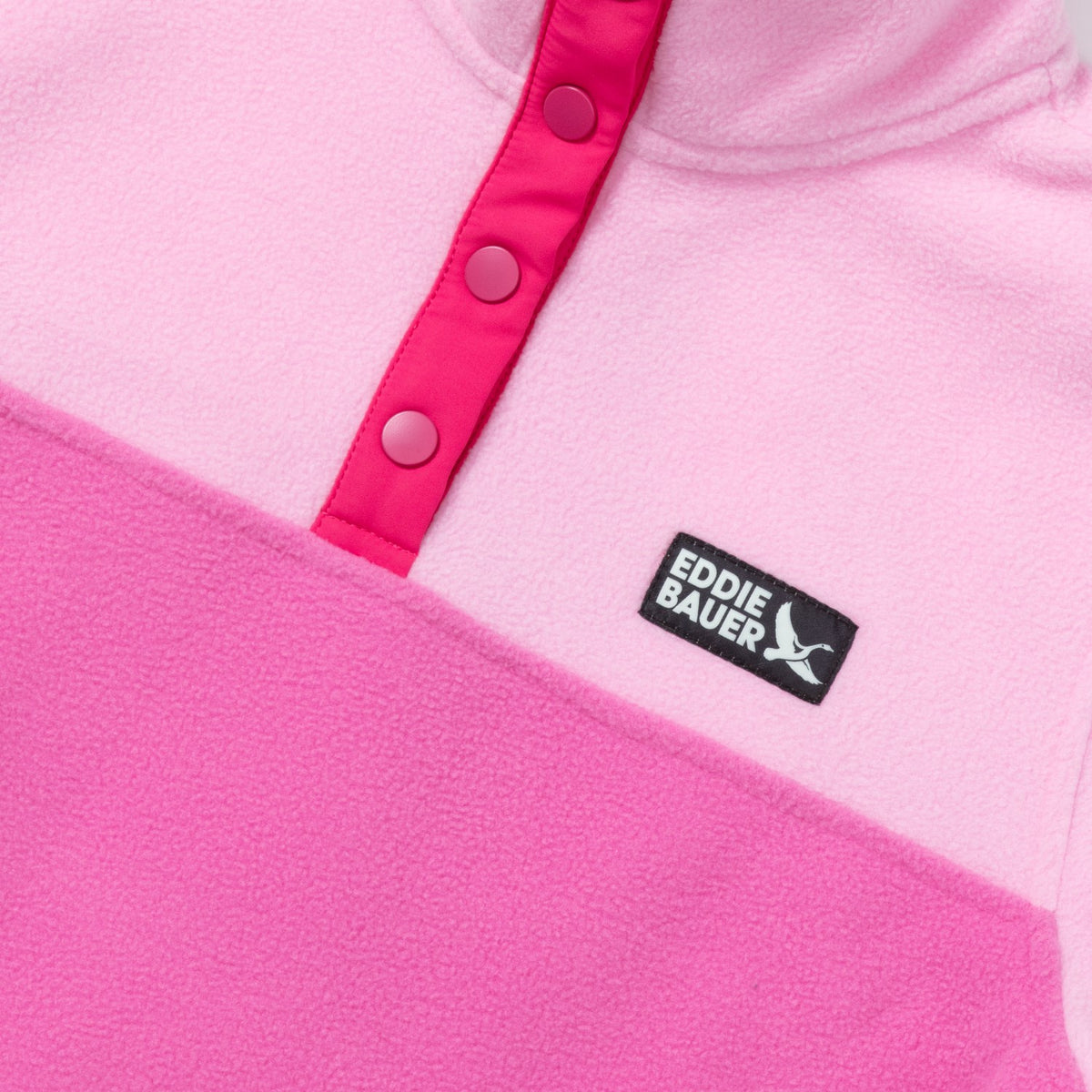 Kids Girls Quest Fleece Snap Neck Pullover | Eddie Bauer