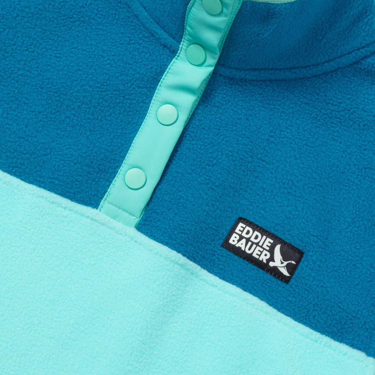 Kids Girls Quest Fleece Snap Neck Pullover | Eddie Bauer
