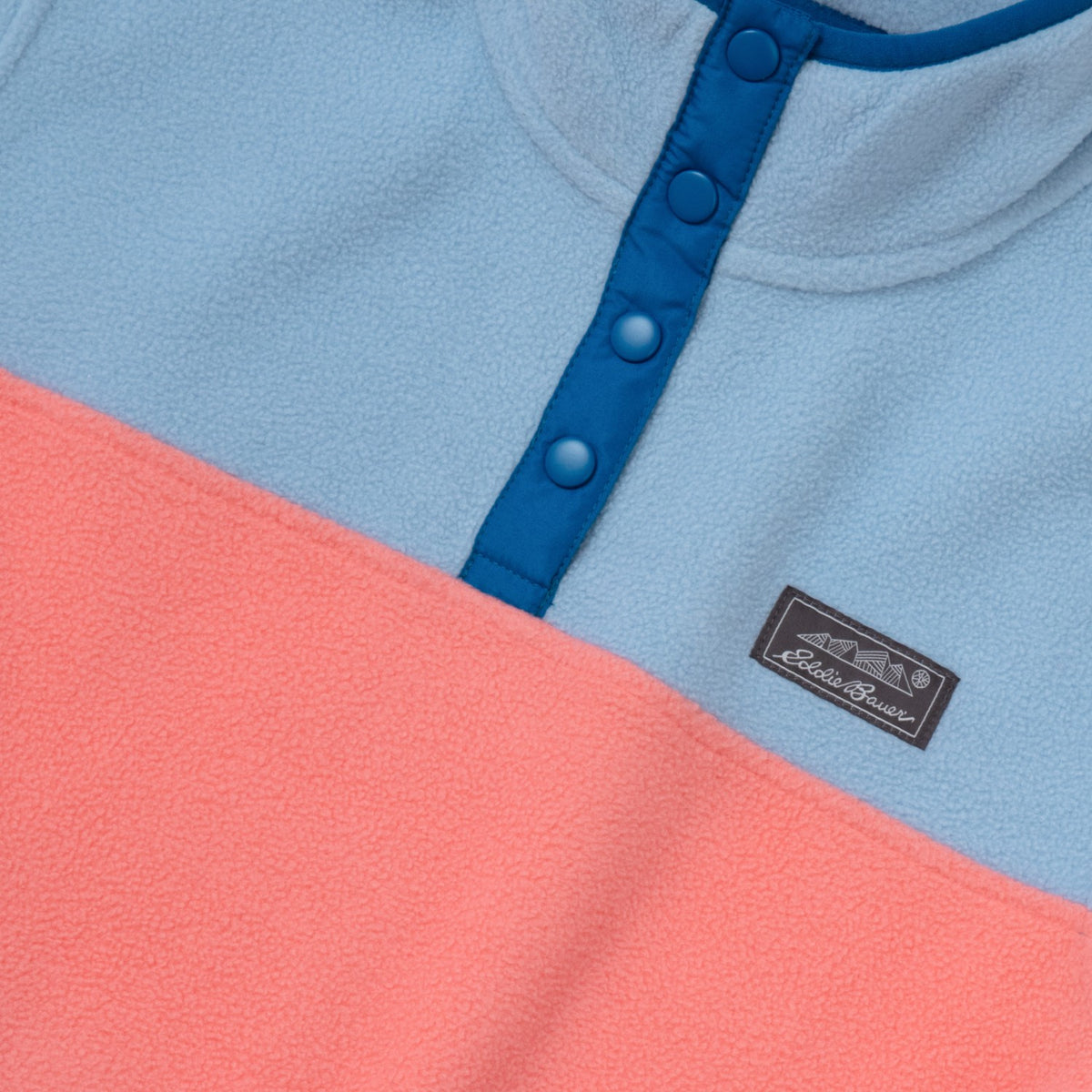 Kids Girls Quest Fleece Snap Neck Pullover | Eddie Bauer