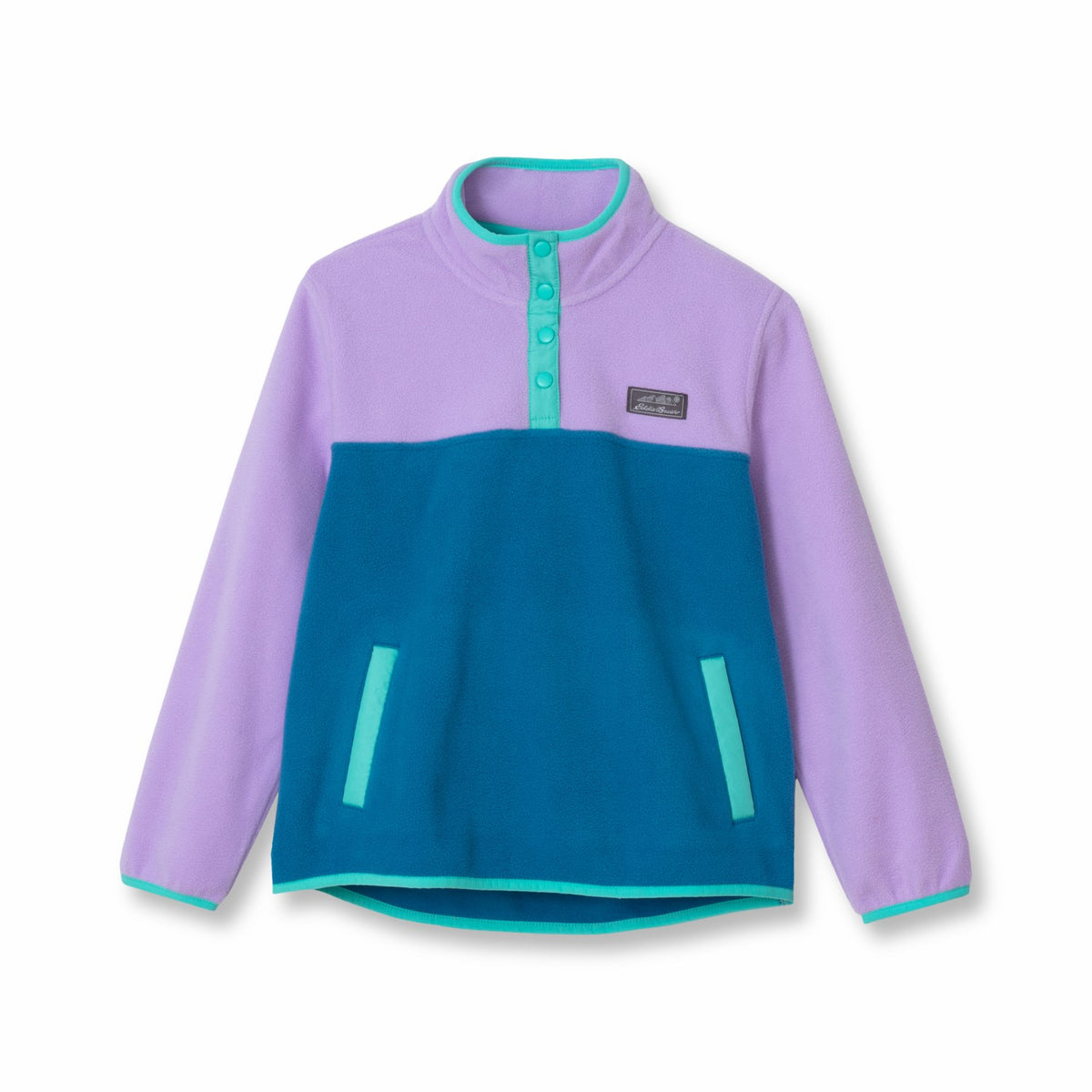 Kids Girls Quest Fleece Snap Neck Pullover | Eddie Bauer