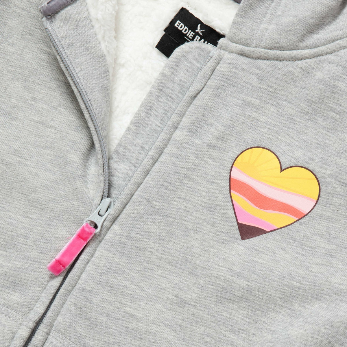 Kids Girls Camp Fleece Faux Shearling-Lined Hoodie | Eddie Bauer