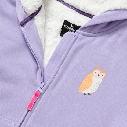 Kids Girls Camp Fleece Faux Shearling-Lined Hoodie | Eddie Bauer