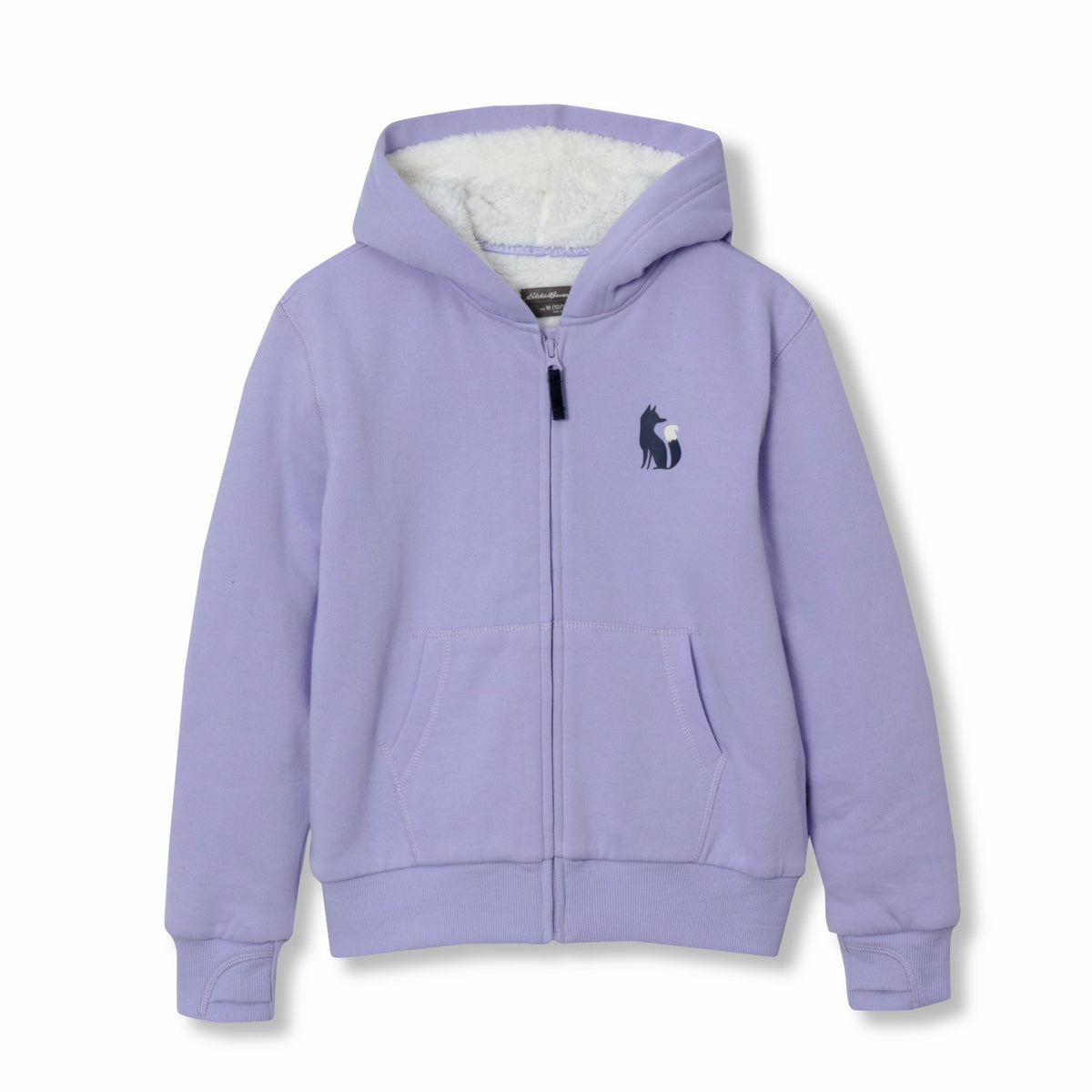 Kids Girls Camp Fleece Faux Shearling-Lined Hoodie | Eddie Bauer