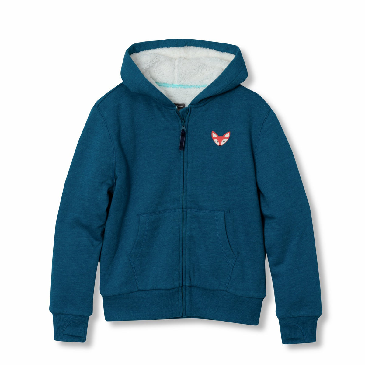 Kids Girls Camp Fleece Faux Shearling-Lined Hoodie | Eddie Bauer