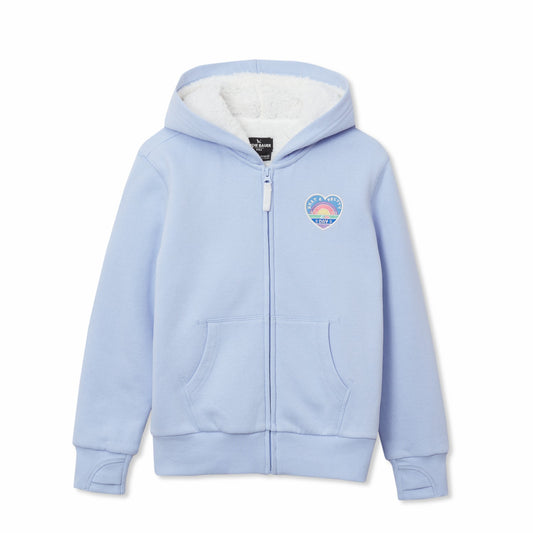 Girls Camp Fleece Faux Shearling-Lined Hoodie | Eddie Bauer