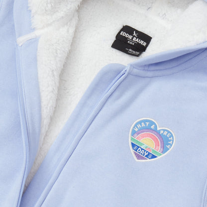 Girls Camp Fleece Faux Shearling-Lined Hoodie | Eddie Bauer
