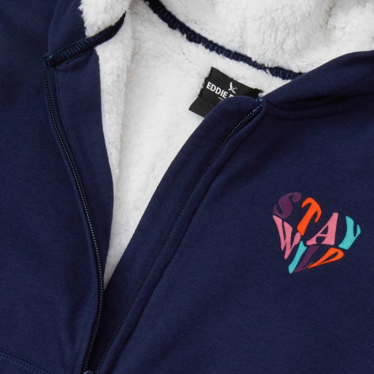 Girls Camp Fleece Faux Shearling-Lined Hoodie | Eddie Bauer