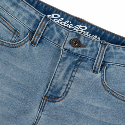 Kids Girls Flex Knit Denim Shorts | Eddie Bauer