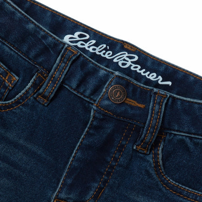 Kids Girls Flex Knit Denim Shorts | Eddie Bauer