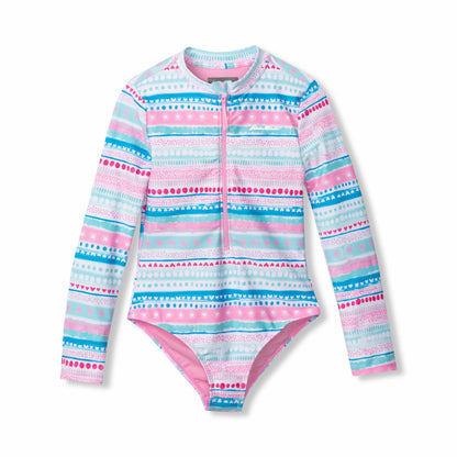 Kids Girls Sea Spray Ls One Piece Swimsuit | Eddie Bauer