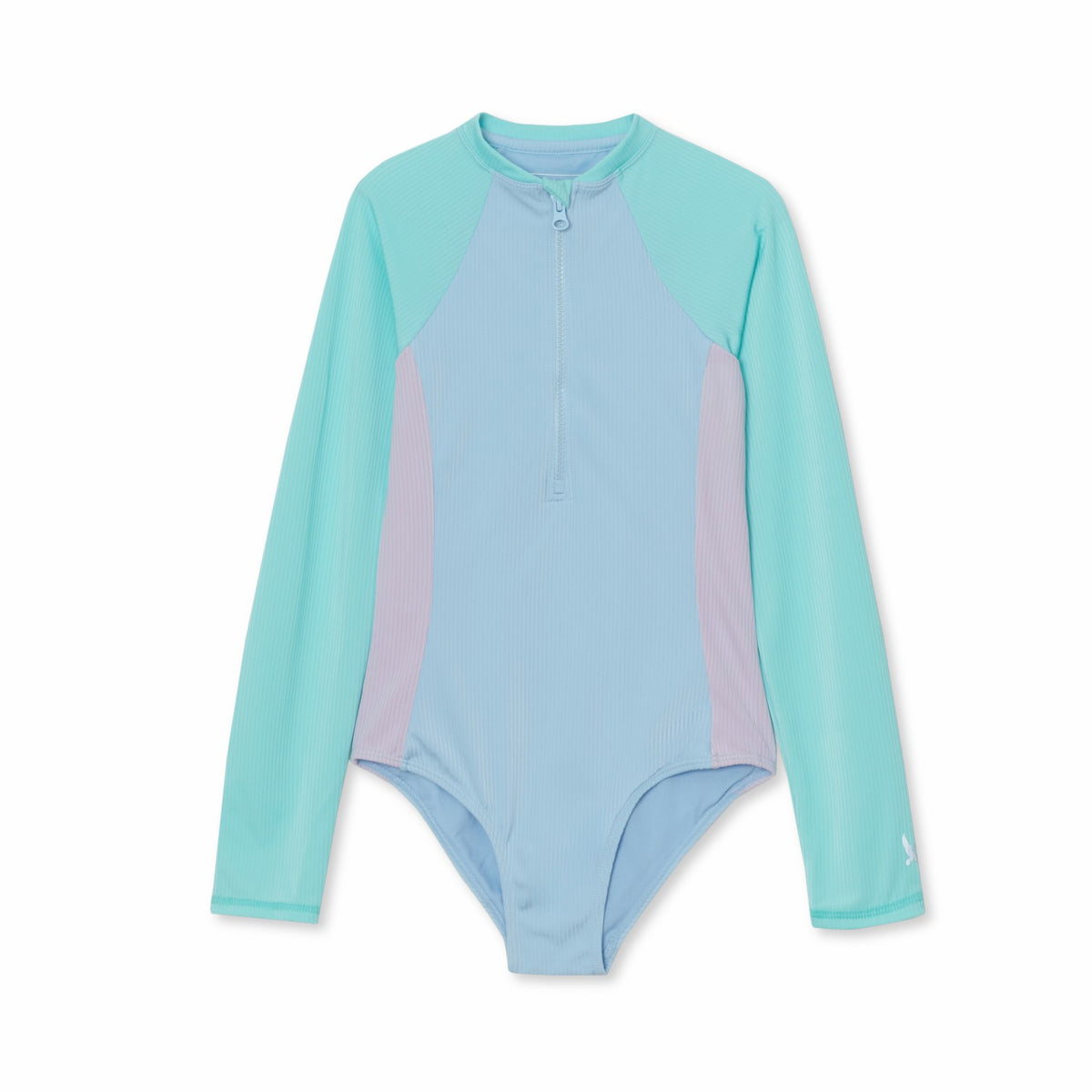 Girls Sea Spray LS One PC Zip Front Swimsuit | Eddie Bauer