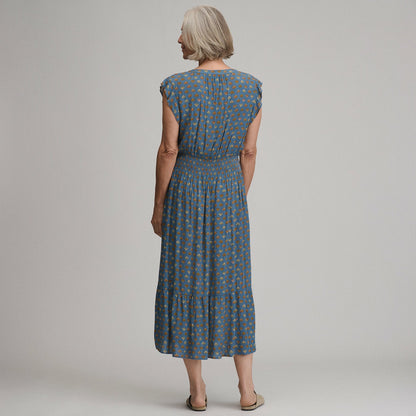 Women's Flutter Sleeve Smocked Waist Midi Dress | Eddie Bauer