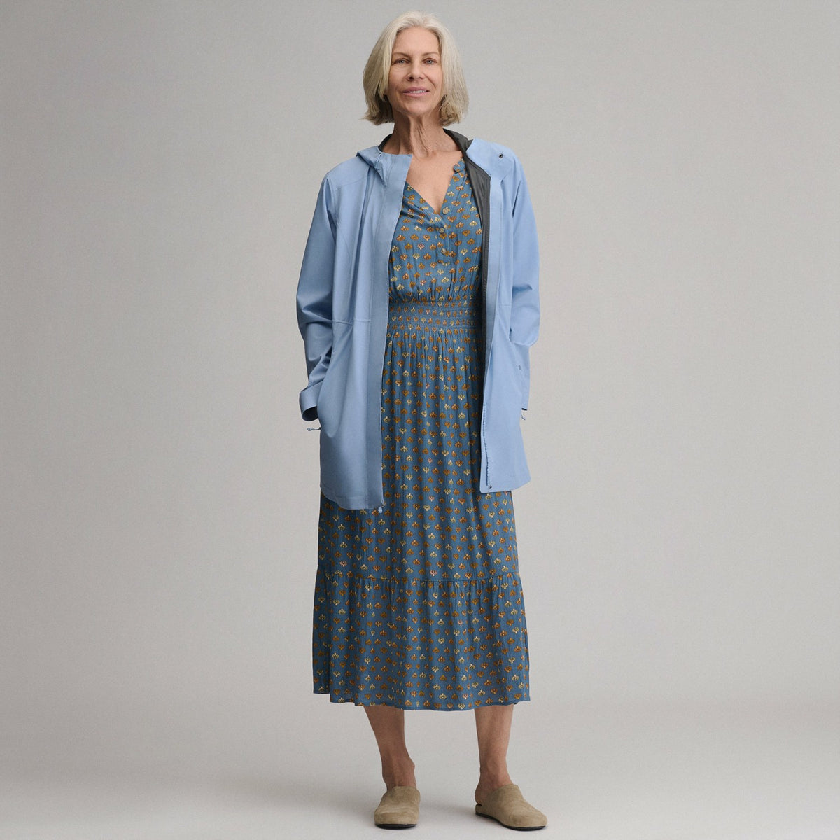 Women's Flutter Sleeve Smocked Waist Midi Dress | Eddie Bauer