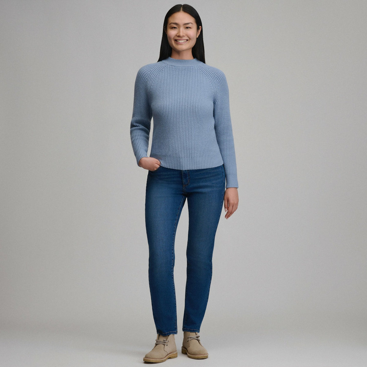 Women's Solid Mock-Neck Sweater | Eddie Bauer