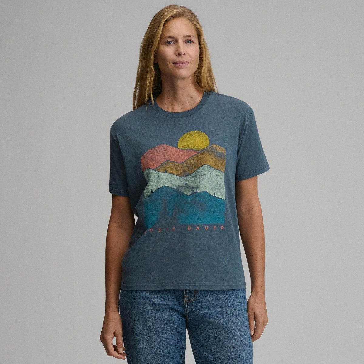 Women's Short-Sleeve Relaxed Boyfriend Graphic T-Shirt - Landscape | Eddie Bauer