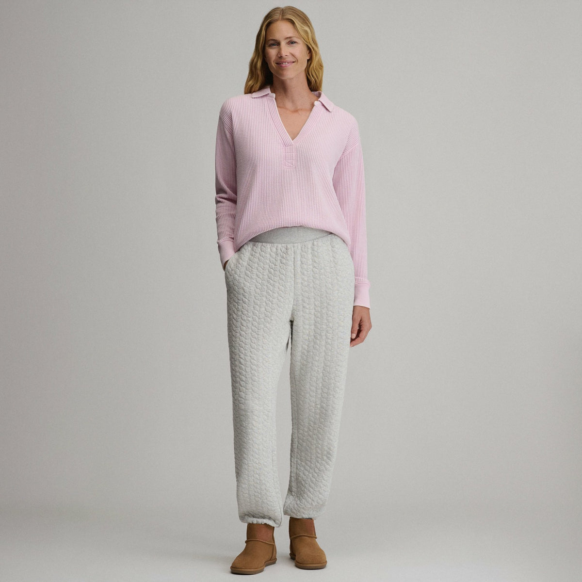 Women's Lounge V-Neck Thermal Crew | Eddie Bauer