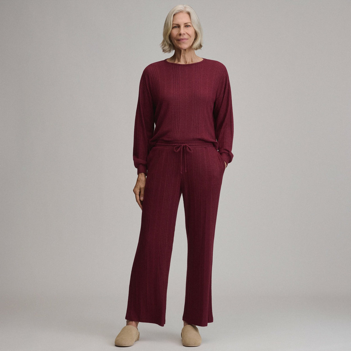 Women's Long-Sleeve Cozy Rib Crew | Eddie Bauer