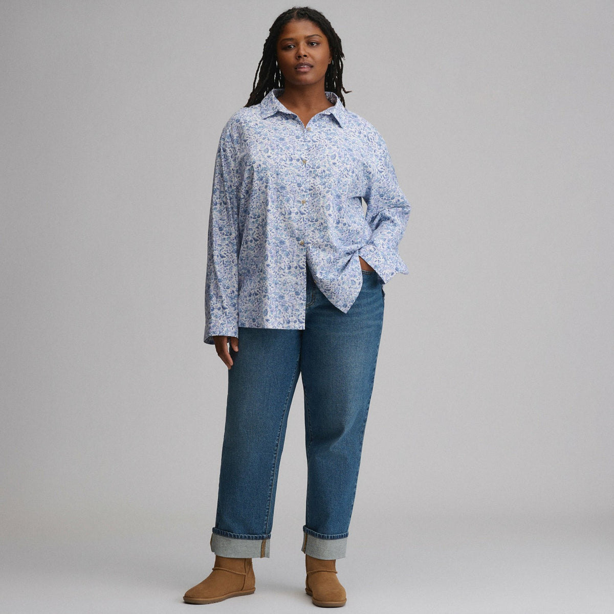 Women's Long-Sleeve Softened Sleep Shirt | Eddie Bauer