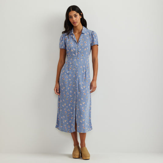 Women's Camp Collar SS Midi Dress | Eddie Bauer