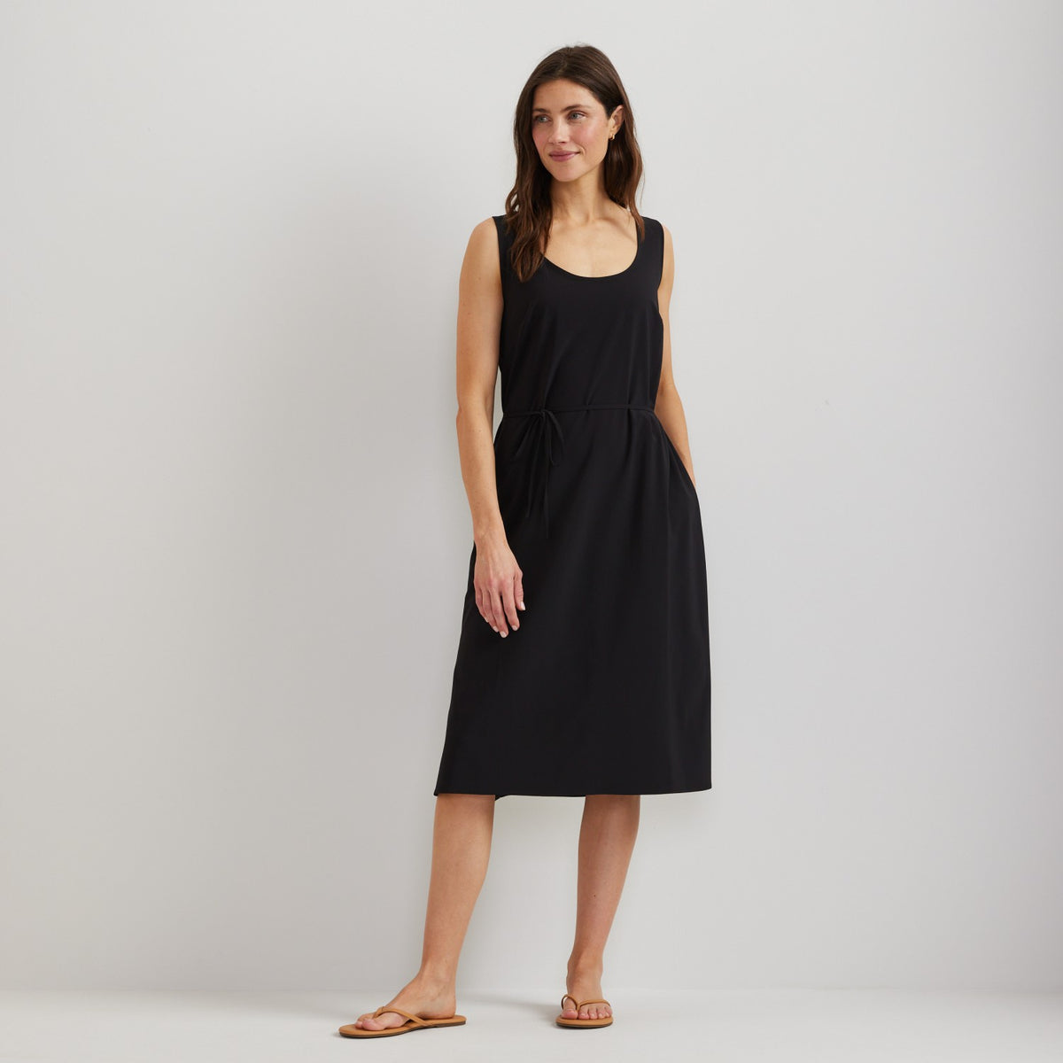 Women's Departure Tie Front Midi Dress | Eddie Bauer