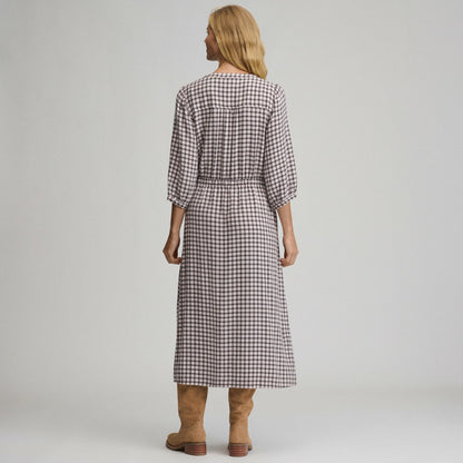 Women's Plaid Button Front Belted Midi Dress | Eddie Bauer