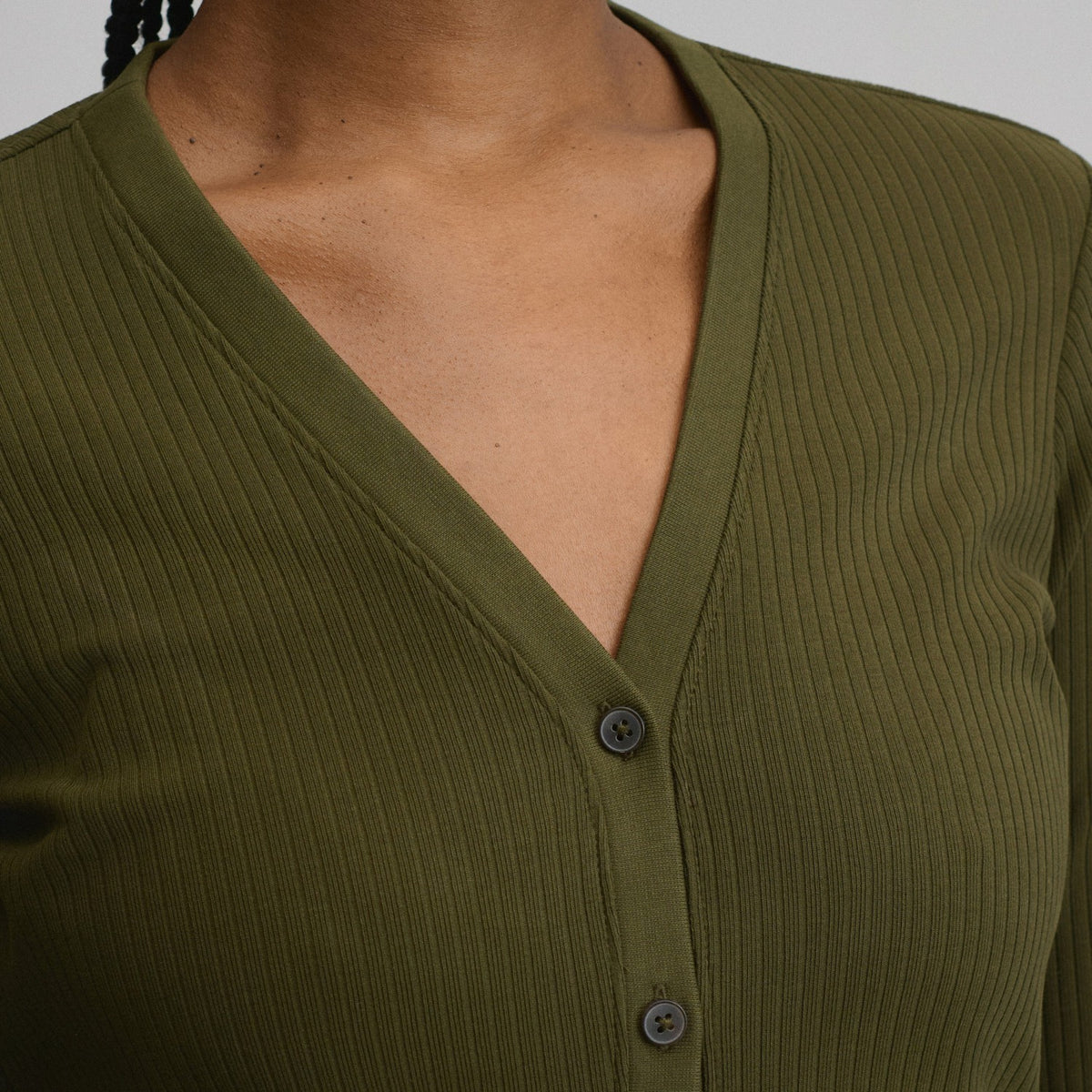 Women's Long-Sleeve Button Front Ribbed Knit Midi Dress | Eddie Bauer