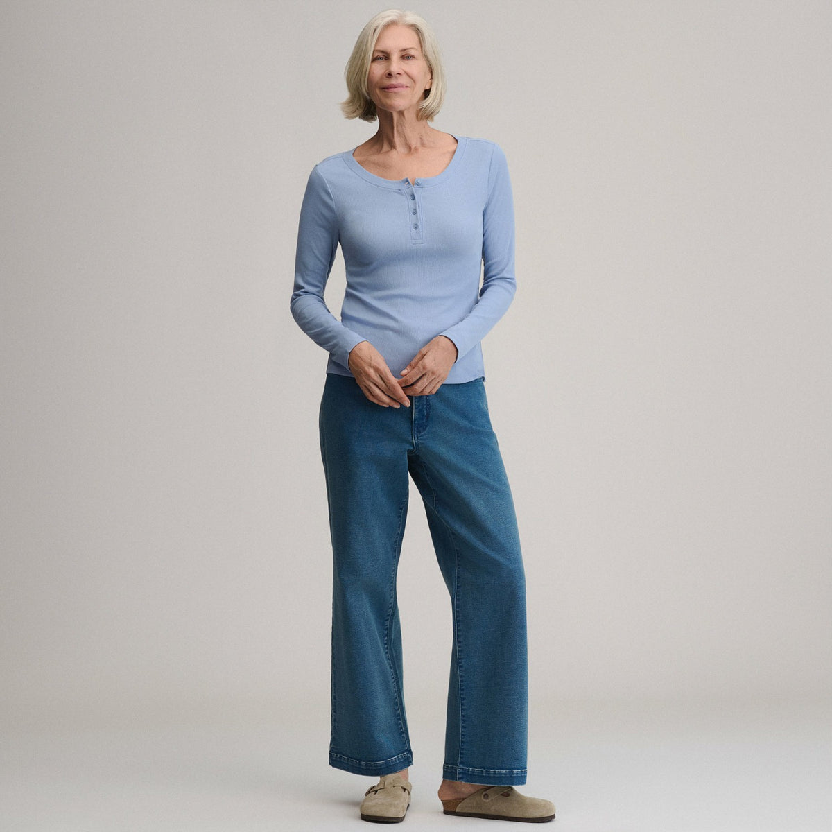 Women's Softline Rib Long-Sleeve Henley | Eddie Bauer