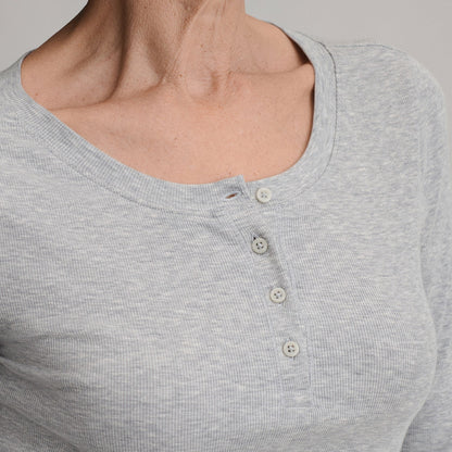 Women's Softline Rib Long-Sleeve Henley | Eddie Bauer
