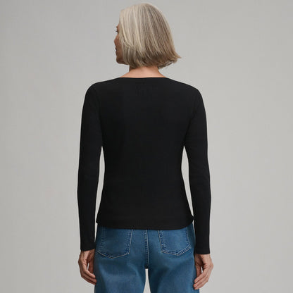 Women's Softline Rib Long-Sleeve Henley | Eddie Bauer