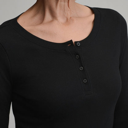 Women's Softline Rib Long-Sleeve Henley | Eddie Bauer