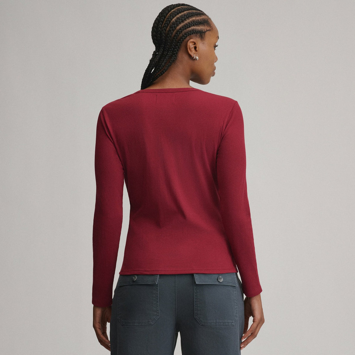 Women's Softline Rib Long-Sleeve Crew | Eddie Bauer