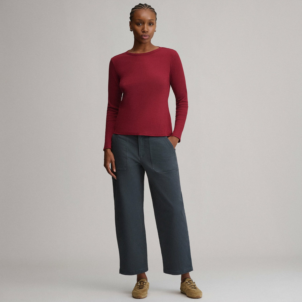Women's Softline Rib Long-Sleeve Crew | Eddie Bauer