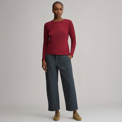 Women's Softline Rib Long-Sleeve Crew | Eddie Bauer