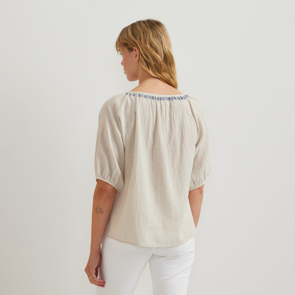 Women's Embroidered Trim SS Shirt | Eddie Bauer