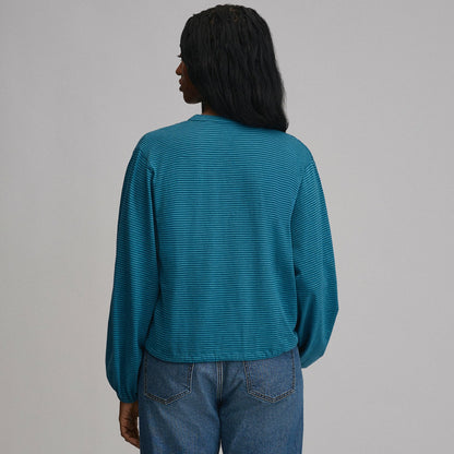 Women's Long-Sleeve Button Front Drawstring Hem Top | Eddie Bauer