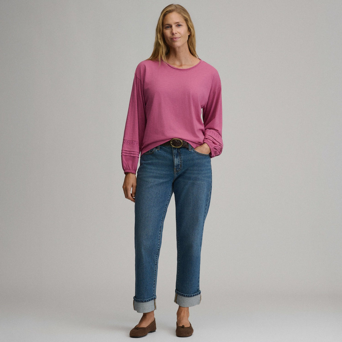 Women's Long-Sleeve Soft Relaxed Top | Eddie Bauer