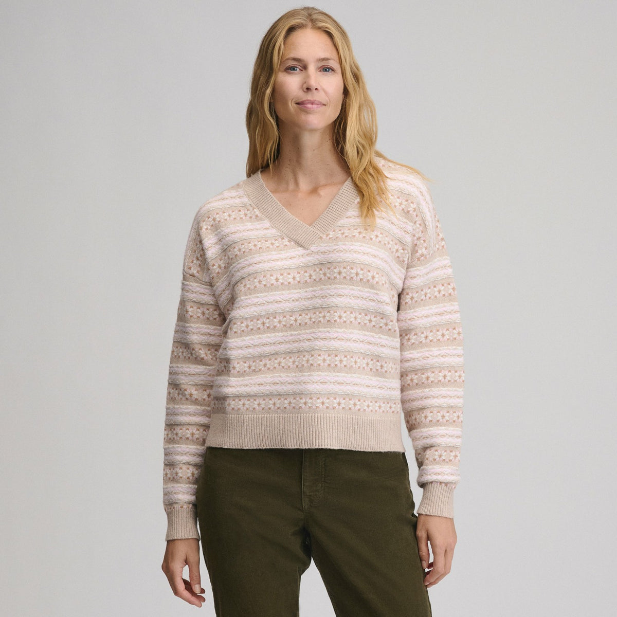 Women's Signature V-Neck Sweater - Pattern | Eddie Bauer