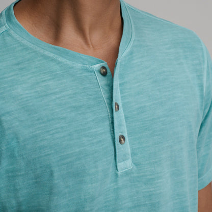 Men's SS Sunwashed Cotton Henley | Eddie Bauer