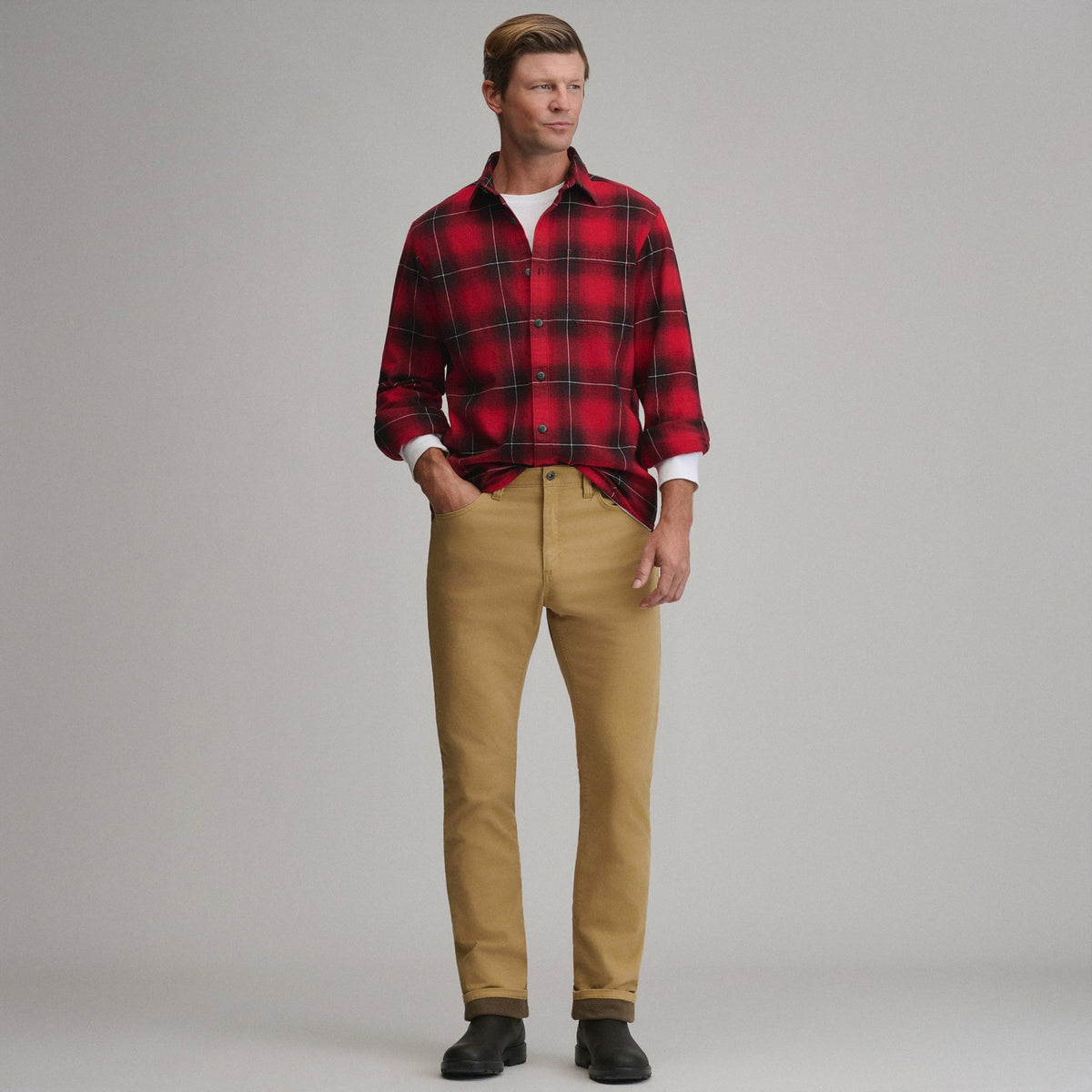 Men's Lined Legend Wash Twill 5-Pocket Pants | Eddie Bauer