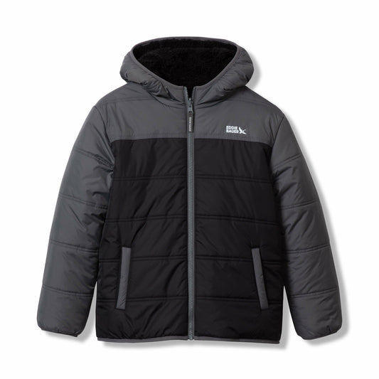 Kids Boys Deer Harbor Reversible Hooded Jacket | Eddie Bauer