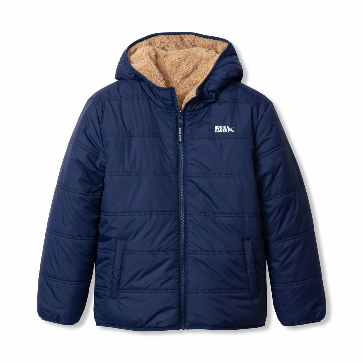 Kids Boys Deer Harbor Reversible Hooded Jacket | Eddie Bauer