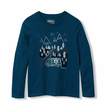 Kids Girls Graphic Long-Sleeve Tee | Eddie Bauer