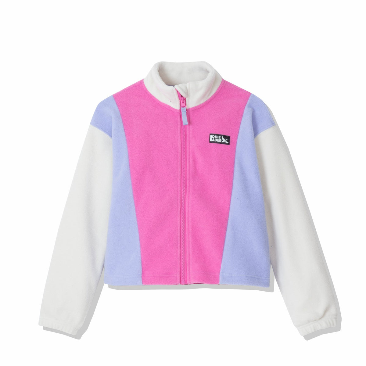 Kids Girls Quest Fleece Colorblock Full Zip Jacket | Eddie Bauer