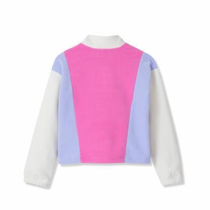 Kids Girls Quest Fleece Colorblock Full Zip Jacket | Eddie Bauer