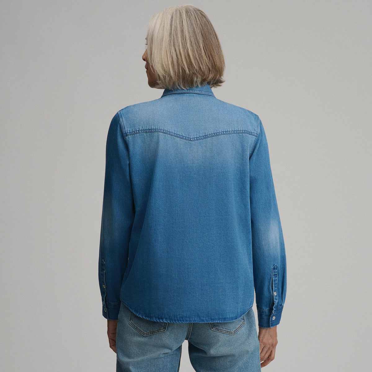 Women's Long-Sleeve Western Denim Shirt | Eddie Bauer
