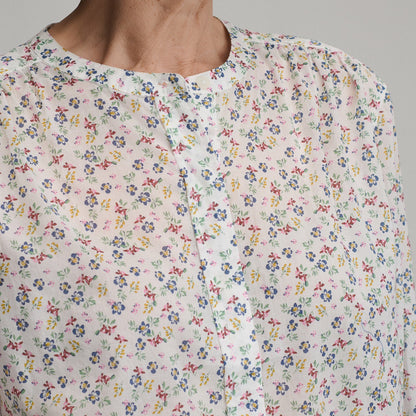 Women's Long-Sleeve Collarless Button-Down Shirt | Eddie Bauer