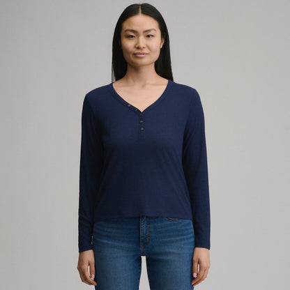 Women's Long-Sleeve Multi Button Henley | Eddie Bauer