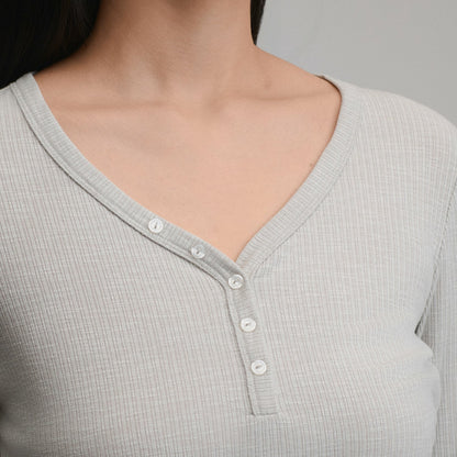 Women's Long-Sleeve Multi Button Henley | Eddie Bauer