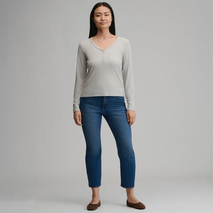 Women's Long-Sleeve Multi Button Henley | Eddie Bauer